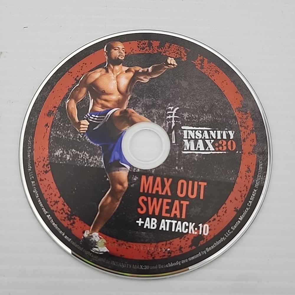 2014 Beachbody Insanity Max 30 Max Out Sweat DVD Disc Exercise Replacement